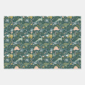 Green Dinosaur Muster Geschenkpapier Set (Vorderseite 2)