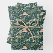 Green Dinosaur Muster Geschenkpapier Set (Beispiel)