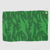 Green Dinosaur Muster Golfhandtuch (Horizontal)