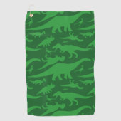 Green Dinosaur Muster Golfhandtuch (Vorderseite)