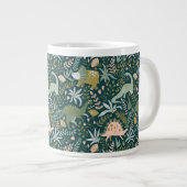 Green Dinosaur Muster Jumbo-Tasse (Vorderseite Rechts)