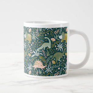 Green Dinosaur Muster Jumbo-Tasse