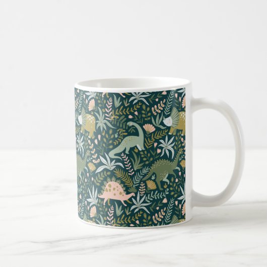 Green Dinosaur Muster Kaffeetasse (Rechts)