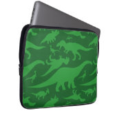 Green Dinosaur Muster Laptopschutzhülle (Vorne Rechts)