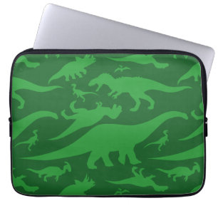 Green Dinosaur Muster Laptopschutzhülle