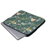 Green Dinosaur Muster Laptopschutzhülle (Vorne Knopf)