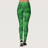 Green Dinosaur Muster Leggings (Rückseite)