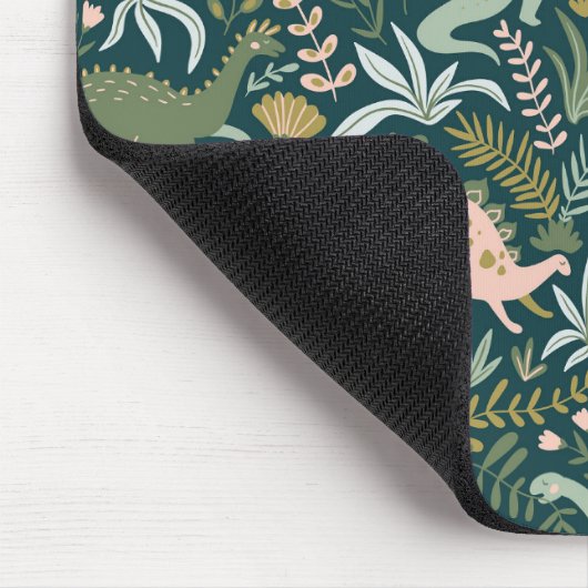 Green Dinosaur Muster Mousepad (Ecke)