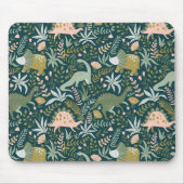 Green Dinosaur Muster Mousepad (Vorne)