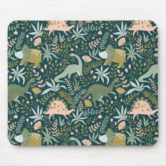 Green Dinosaur Muster Mousepad (Vorne)