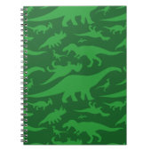 Green Dinosaur Muster Notizblock (Vorderseite)