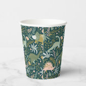 Green Dinosaur Muster Pappbecher (Rechts)