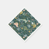 Green Dinosaur Muster Serviette (Ecke)