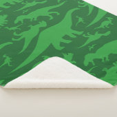 Green Dinosaur Muster Sherpadecke (3/4)