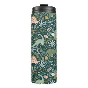 Green Dinosaur Muster Thermosbecher