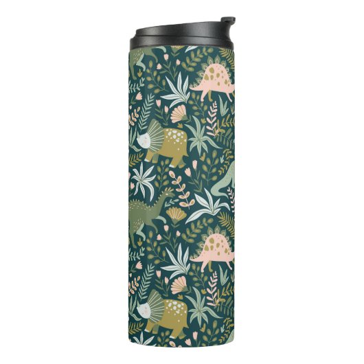 Green Dinosaur Muster Thermosbecher (Nach links gedreht)