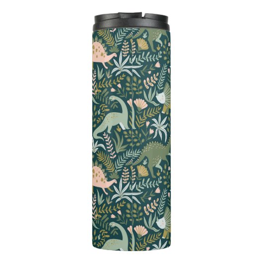 Green Dinosaur Muster Thermosbecher (Rückseite)