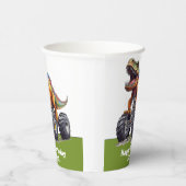 Green Dinosaur T-Rex Monster Truck Thema Pappbecher (Rechts)