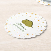 Green Dinosaur Twinkle Star Baby Dusche Party Untersetzer (angewinkelt)