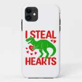 Green Dinosaur Valentine I Steal Hearts Case-Mate iPhone Hülle (Rückseite)