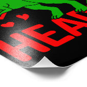 Green Dinosaur Valentine I Steal Hearts Fotodruck (Ecke)