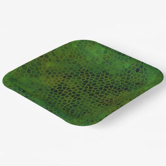 Green Dinosaur versteckt Pappteller (Gewinkelt)