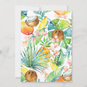 Green Dinosaur Vierte Geburtstagseinladung Einladung (Rückseite)