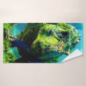 Green Dinosaurier Badehandtuch (Badehandtuch)