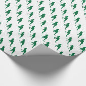Green Dinosaurier Geschenkpapier (Ecke)