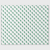 Green Dinosaurier Geschenkpapier (Flach)