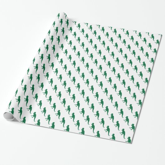 Green Dinosaurier Geschenkpapier (Ungerollt)