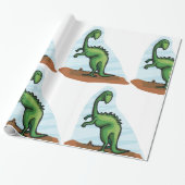 Green Dinosaurier Geschenkpapier (Ungerollt)