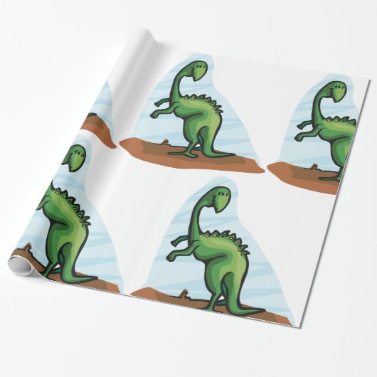 Green Dinosaurier Geschenkpapier (Ungerollt)