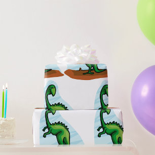 Green Dinosaurier Geschenkpapier