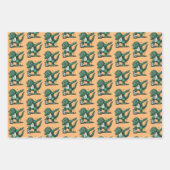 Green Dinosaurier Geschenkpapier Set (Vorderseite 3)
