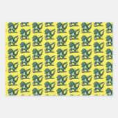 Green Dinosaurier Geschenkpapier Set (Vorderseite 2)