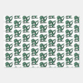 Green Dinosaurier Geschenkpapier Set (Vorderseite)