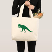 Green Dinosaurier Jumbo Stoffbeutel (Vorderseite (Produkt))