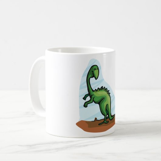 Green Dinosaurier Kaffeetasse (Vorderseite Links)