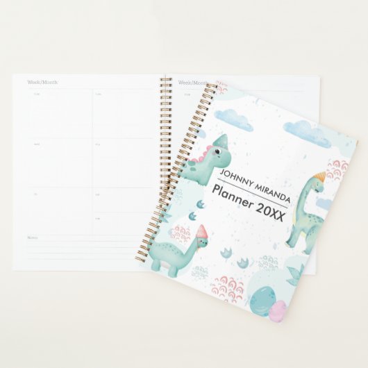 Green Dinosaurier Monat und Woche Planer (Anzeige)