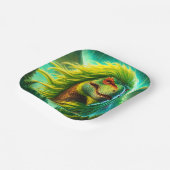 Green Dinosaurier Pappteller (Gewinkelt)