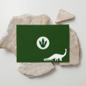 Green Dinosaurier Print Round Stickers