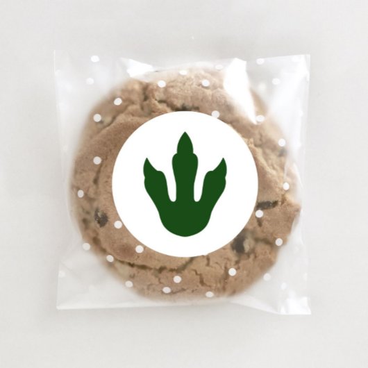 Green Dinosaurier Print Round Stickers