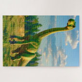 Green Dinosaurier Puzzle (Horizontal)