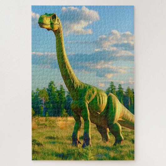 Green Dinosaurier Puzzle (Vertikal)