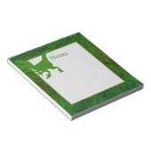 Green Dinosaurier versteckt Uhr Notizblock (angewinkelt)