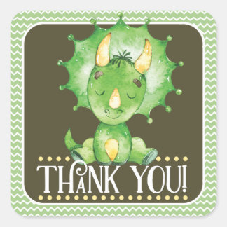 Green Dinosaurier Vielen Dank Sticker
