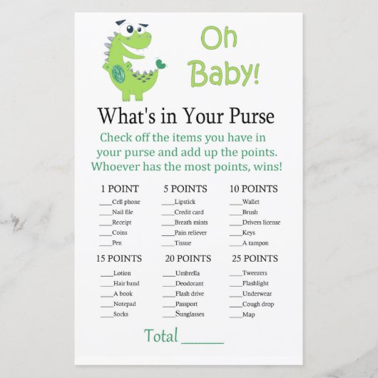 Green Dinosaurier Was ist in deinem Geldbeutel-Spi (Vorderseite)