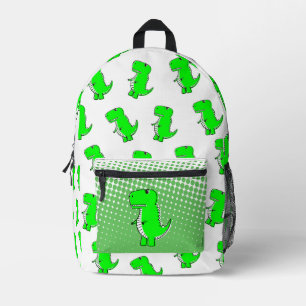 Green Dinosaurier Zeichnend Bedruckter Rucksack