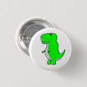 Green Dinosaurier Zeichnend Button (Vorne & Hinten)